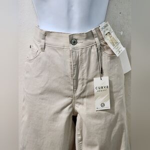 Curve Appeal Women's Skinny Pants - Cream